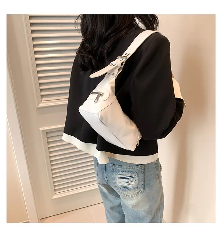 Silver Leather Shoulder Bag for Women Spring Summer — feature 16