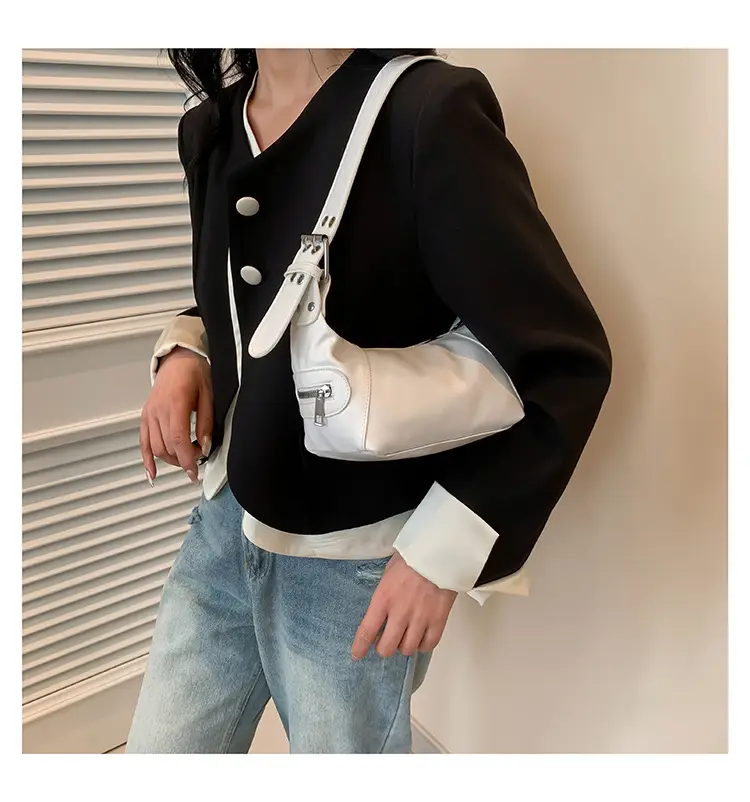Silver Leather Shoulder Bag for Women Spring Summer — feature 17