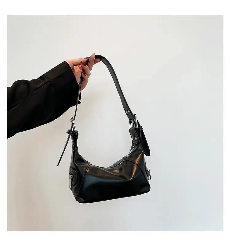 Silver Leather Shoulder Bag for Women Spring Summer — feature 23