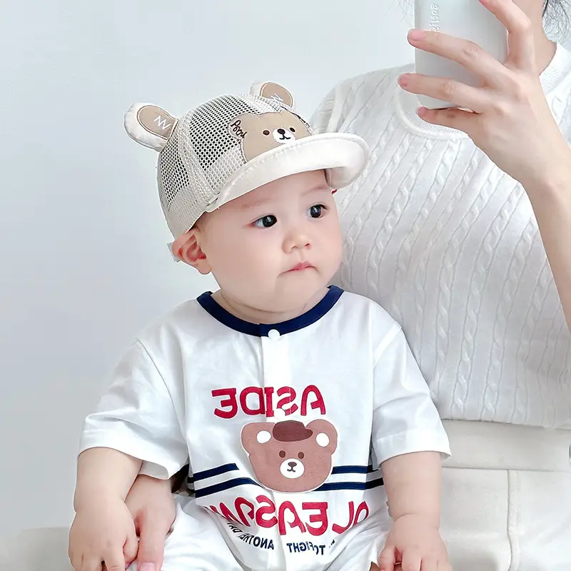Baby Bear Hat Sunscreen Cap Mesh Cap for Boys Girls - Image 6