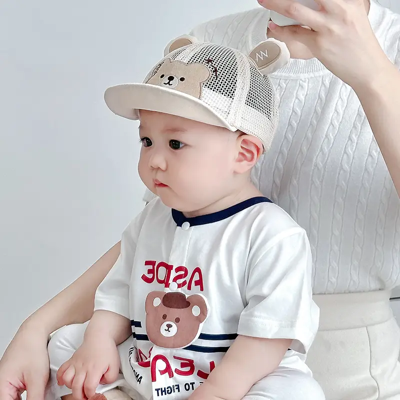 Baby Bear Hat Sunscreen Cap Mesh Cap for Boys Girls - Image 7