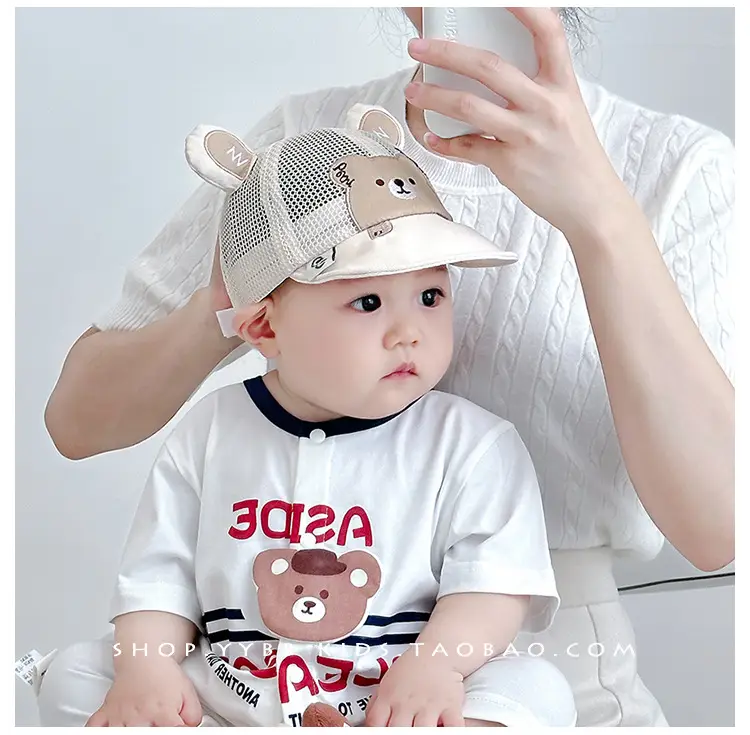 Baby Bear Hat Sunscreen Cap Mesh Cap for Boys Girls — feature 3