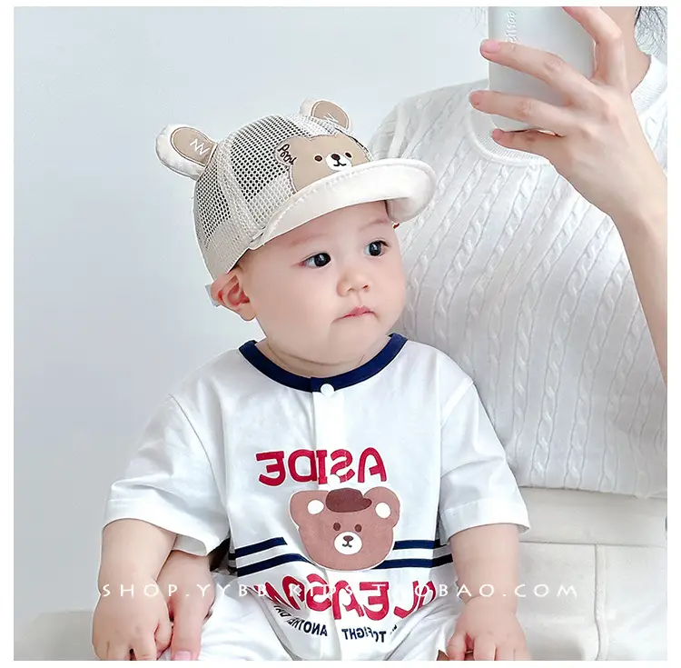 Baby Bear Hat Sunscreen Cap Mesh Cap for Boys Girls — feature 4