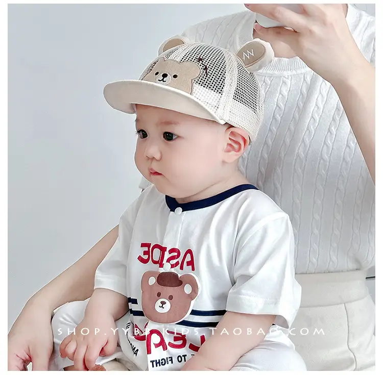 Baby Bear Hat Sunscreen Cap Mesh Cap for Boys Girls — feature 5