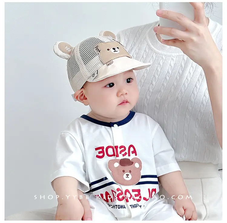 Baby Bear Hat Sunscreen Cap Mesh Cap for Boys Girls — feature 6