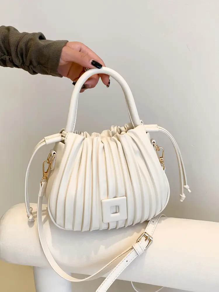 Green Textured Shoulder Crossbody Bag for Women 2024 - Image 6