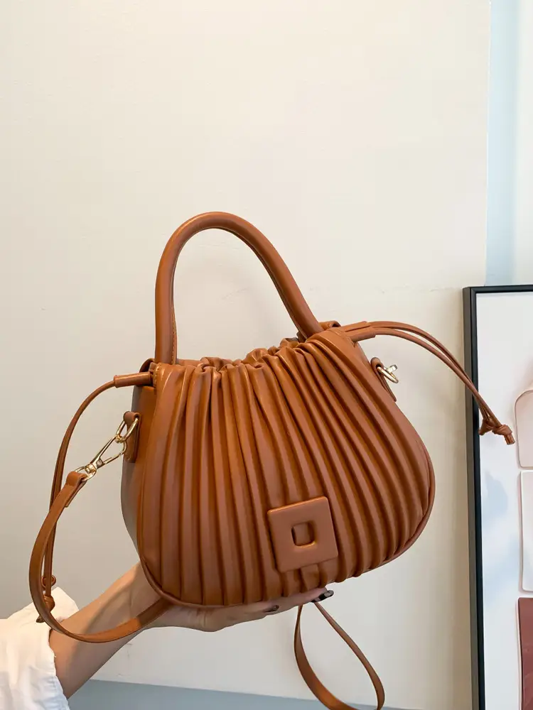 Green Textured Shoulder Crossbody Bag for Women 2024 - Image 7