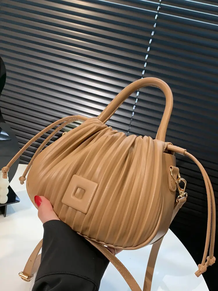 Green Textured Shoulder Crossbody Bag for Women 2024 - Image 8