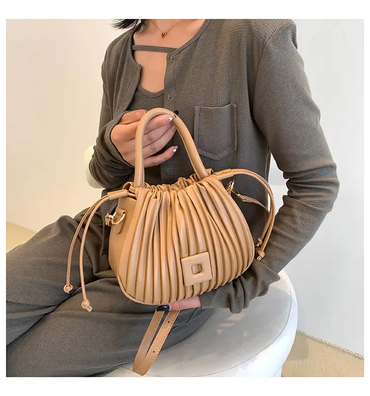 Green Textured Shoulder Crossbody Bag for Women 2024 — feature 10