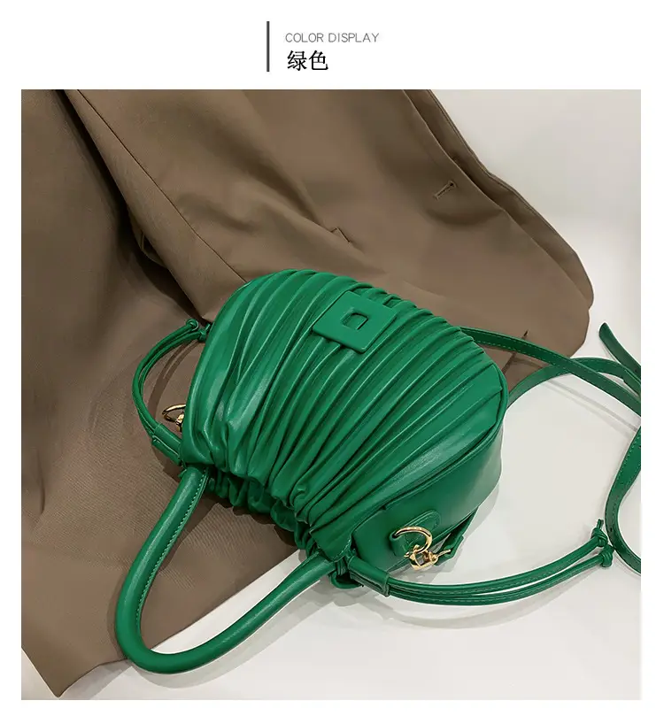 Green Textured Shoulder Crossbody Bag for Women 2024 — feature 30