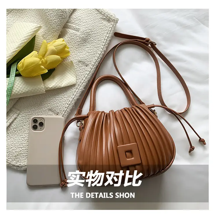 Green Textured Shoulder Crossbody Bag for Women 2024 — feature 6
