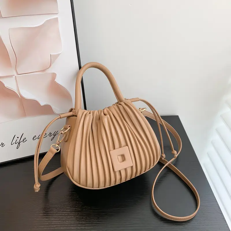 Green Textured Shoulder Crossbody Bag for Women 2024 - Image 2