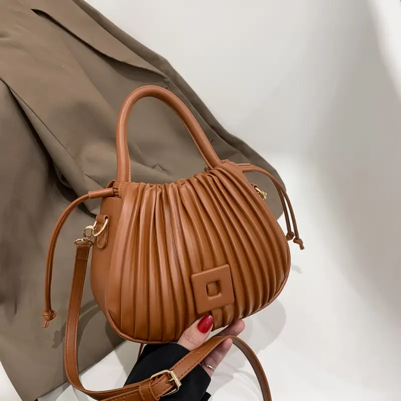 Green Textured Shoulder Crossbody Bag for Women 2024 - Image 4