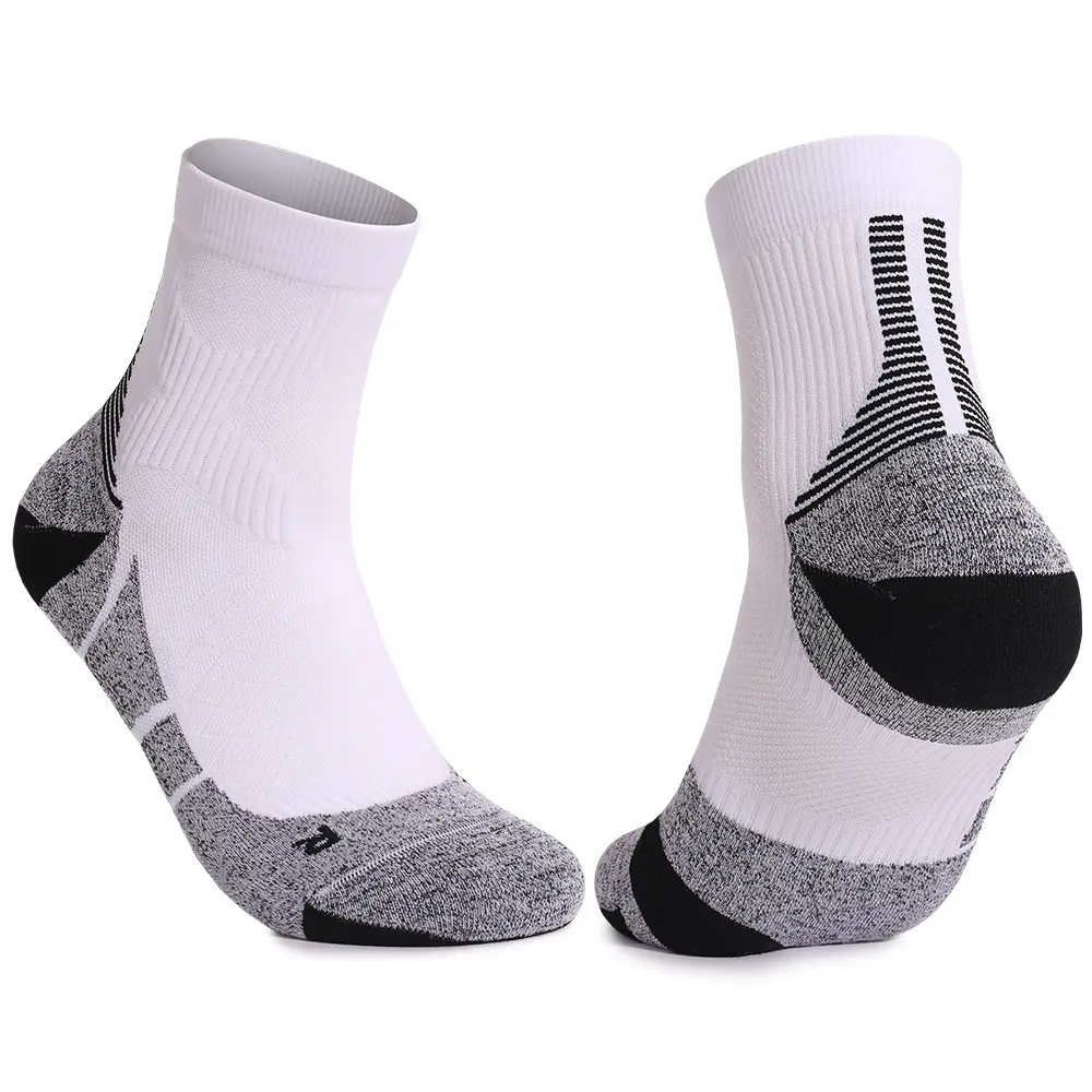CoolMax Professional Running Socks Women's Thickened Towel Bottom Basketball Socks Men's Medium Tube Breathable Antibacterial Sports Socks