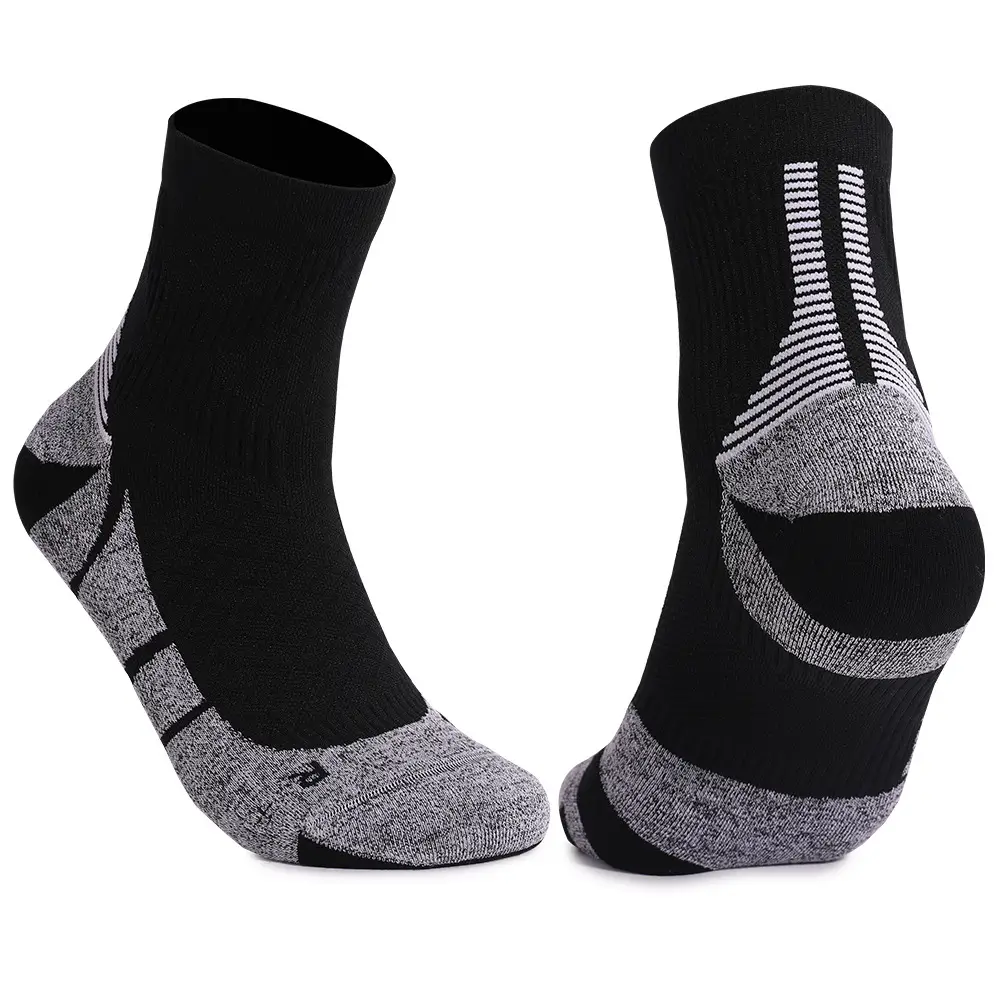 CoolMax Professional Running Socks Women's Thickened Towel Bottom Basketball Socks Men's Medium Tube Breathable Antibacterial Sports Socks