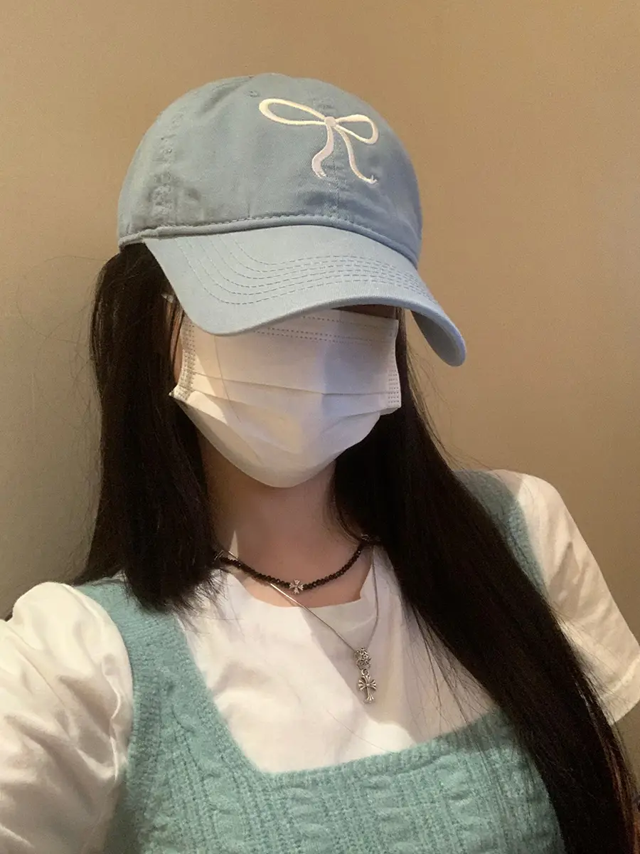 Bow Embroidered Pink Baseball Cap for Women - Image 2