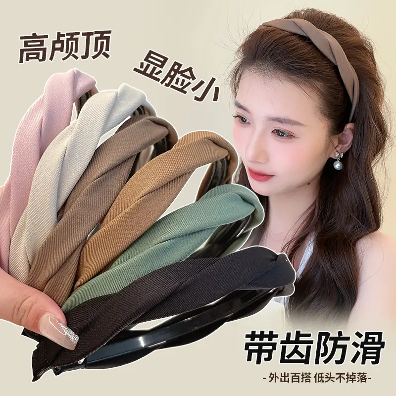 Women's Non-Slip Top Headband with Toothed Pressed Hair Stamp - Image 7