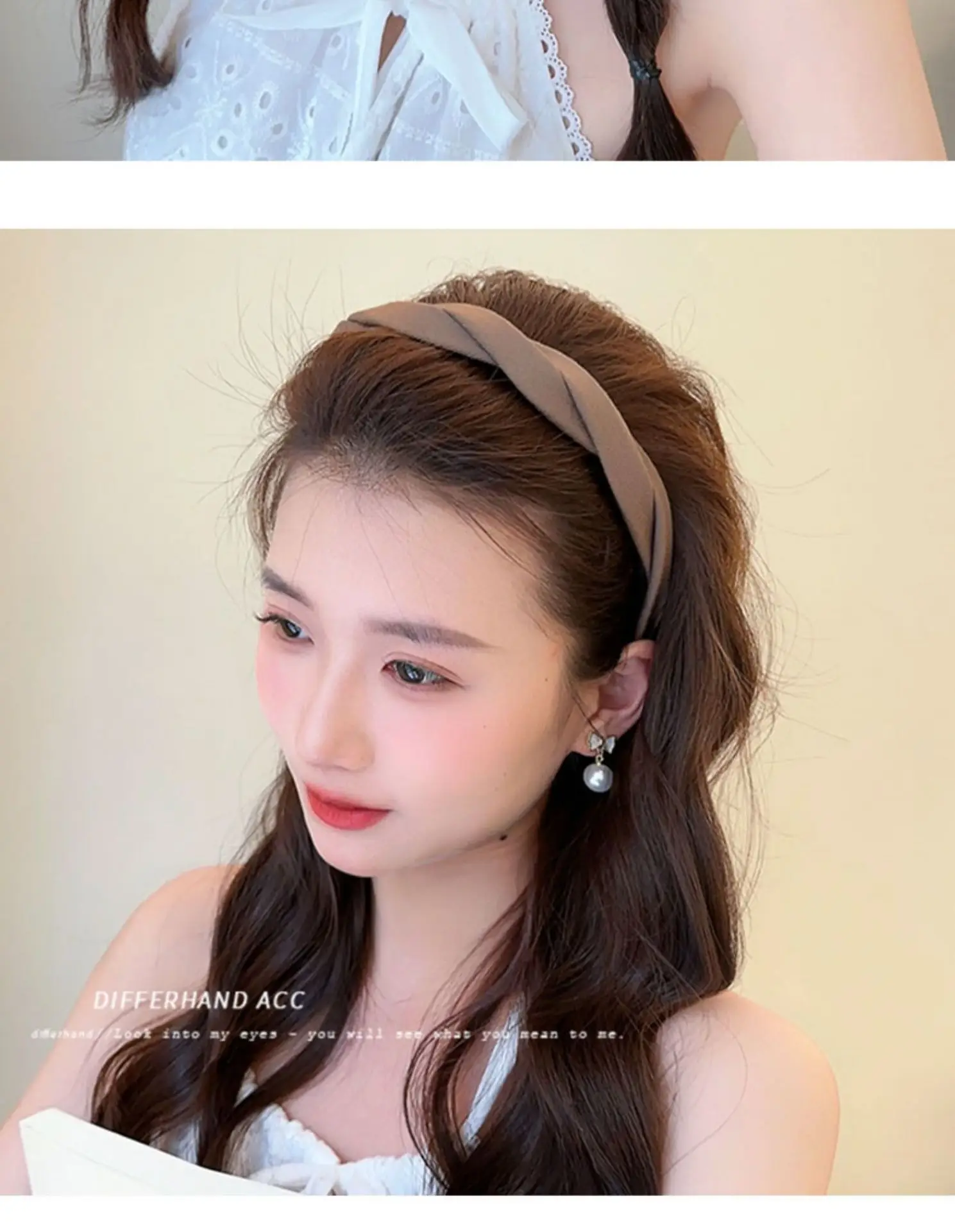 Women's Non-Slip Top Headband with Toothed Pressed Hair Stamp — feature 4