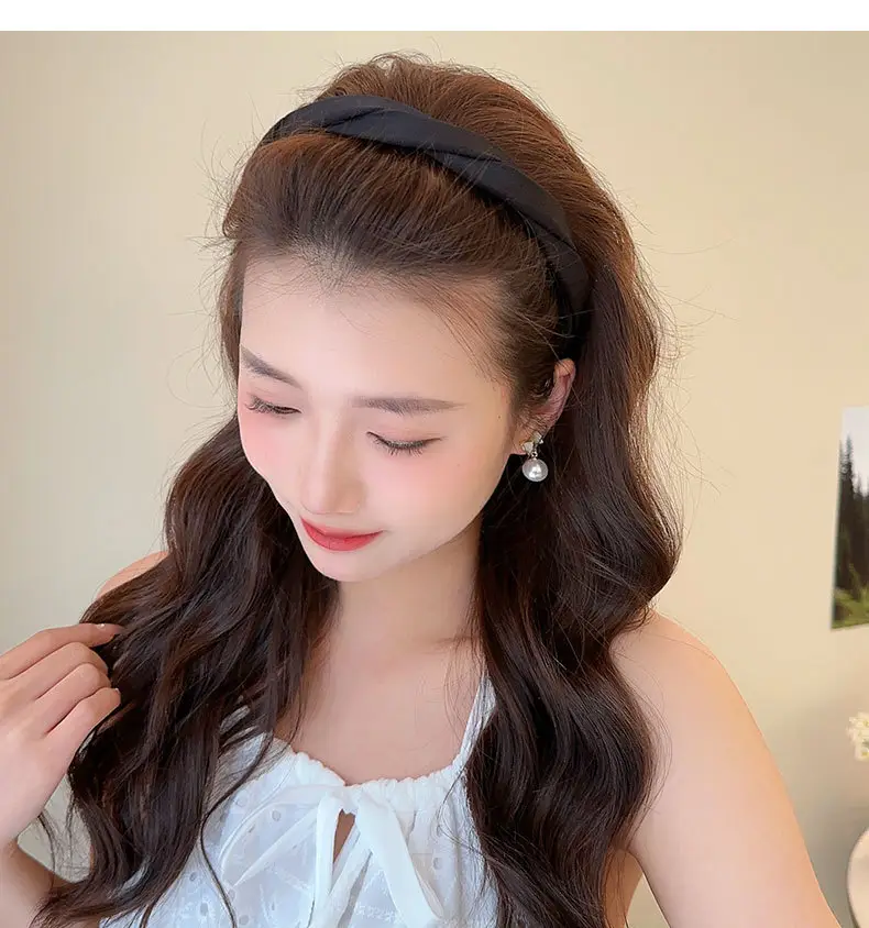 Women's Non-Slip Top Headband with Toothed Pressed Hair Stamp — feature 6