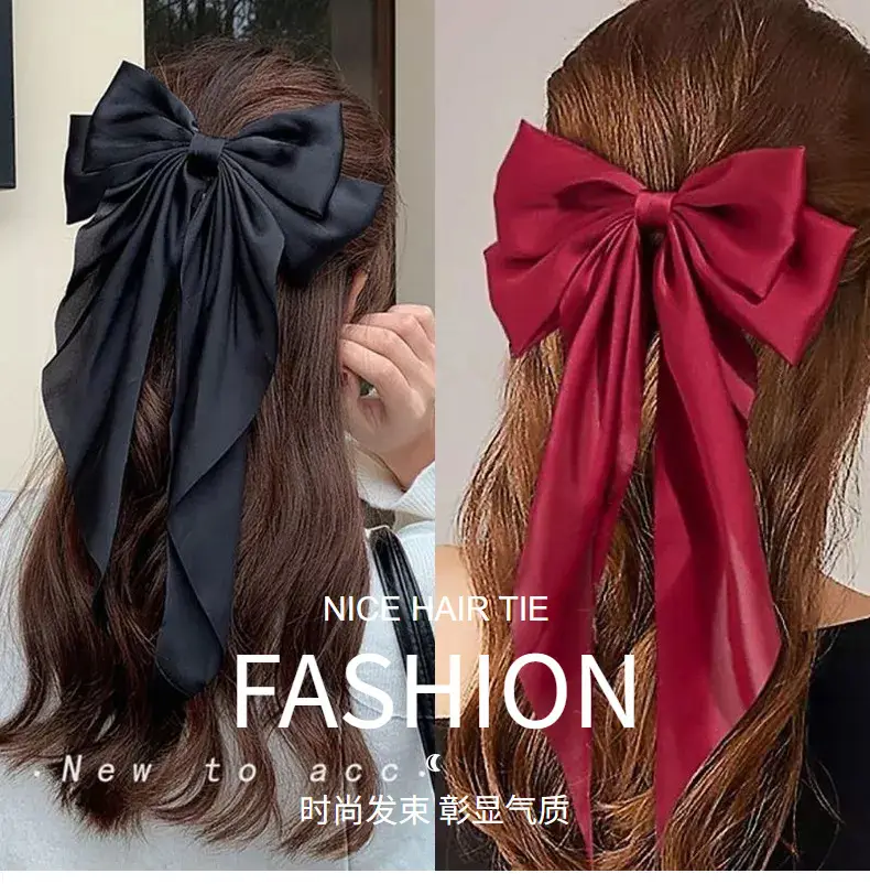 Pink Satin Hairpin with Vintage Bow Design — feature 7