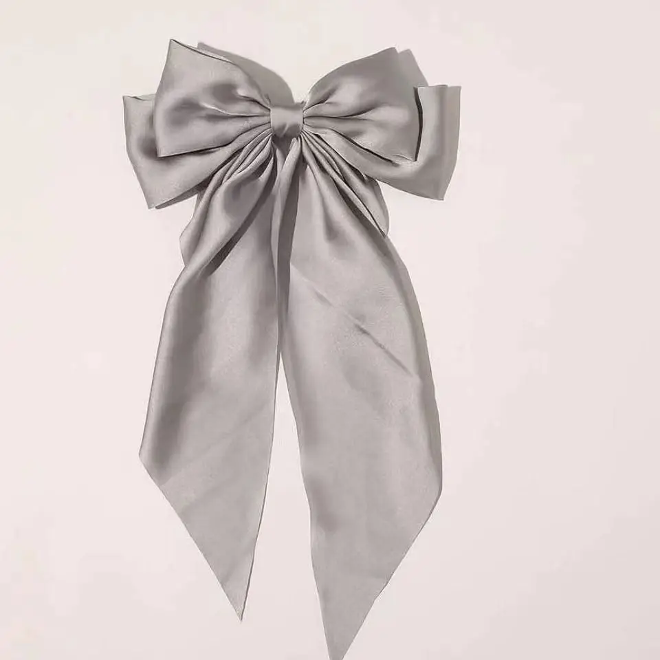 Pink Satin Hairpin with Vintage Bow Design - Image 11