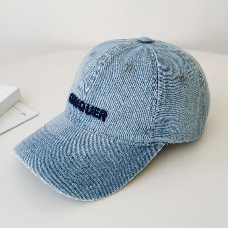 Women Denim Letter Cap Spring Summer Korean Style - Image 8
