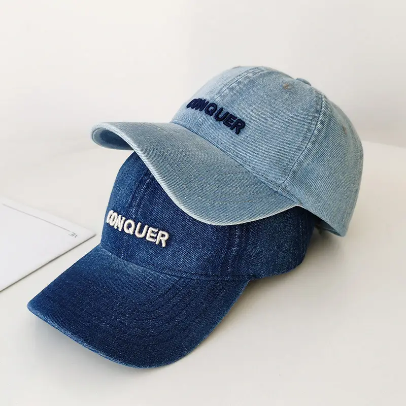 Women Denim Letter Cap Spring Summer Korean Style — feature 10