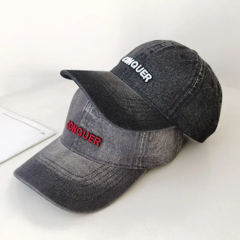 Women Denim Letter Cap Spring Summer Korean Style — feature 12
