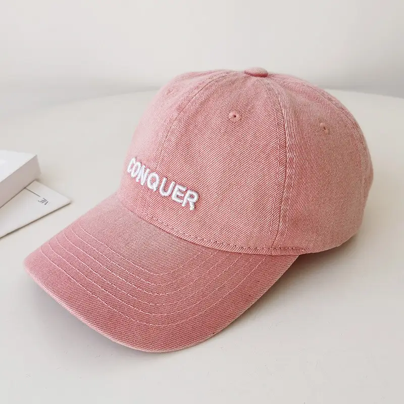 Women Denim Letter Cap Spring Summer Korean Style - Image 3