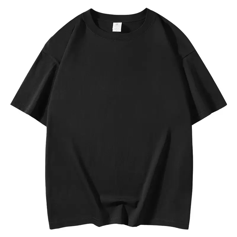 Spring Men T-Shirts Heavy Cotton Crewneck Half Sleeve