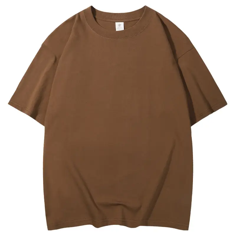 Spring Men T-Shirts Heavy Cotton Crewneck Half Sleeve