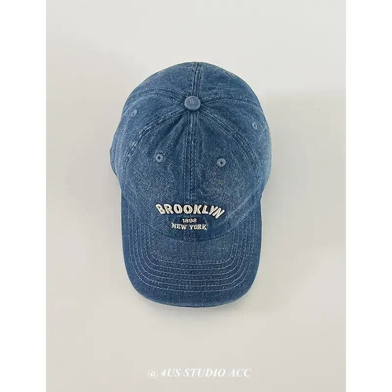 Blue Denim Brooklyn Men's Baseball Cap - Image 5