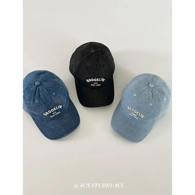 Blue Denim Brooklyn Men's Baseball Cap - Image 6