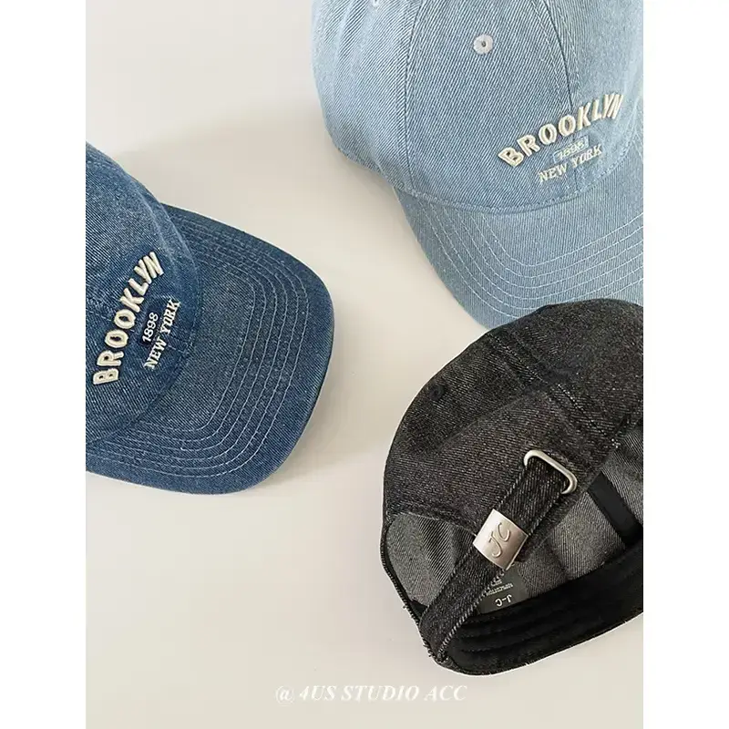 Blue Denim Brooklyn Men's Baseball Cap - Image 8