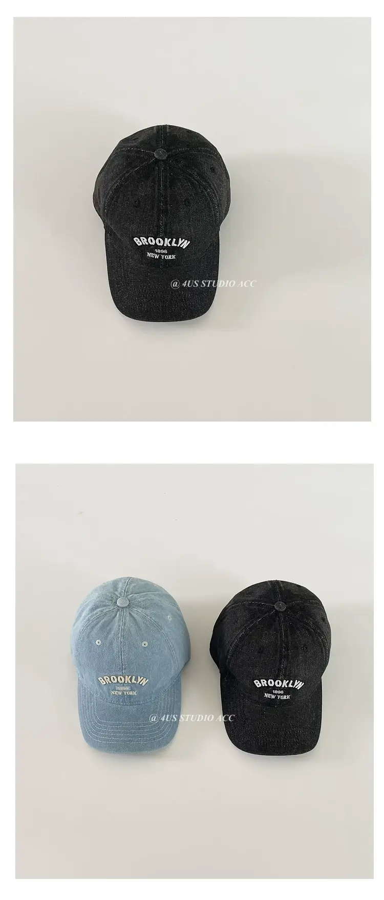 Blue Denim Brooklyn Men's Baseball Cap — feature 4
