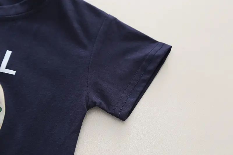 0-5Y Boys Summer T-Shirt Shorts Set Navy Blue Medium — feature 11