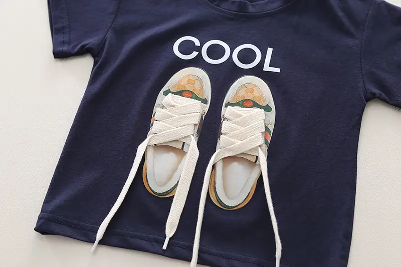 0-5Y Boys Summer T-Shirt Shorts Set Navy Blue Medium — feature 12