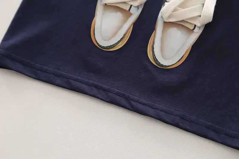 0-5Y Boys Summer T-Shirt Shorts Set Navy Blue Medium — feature 13