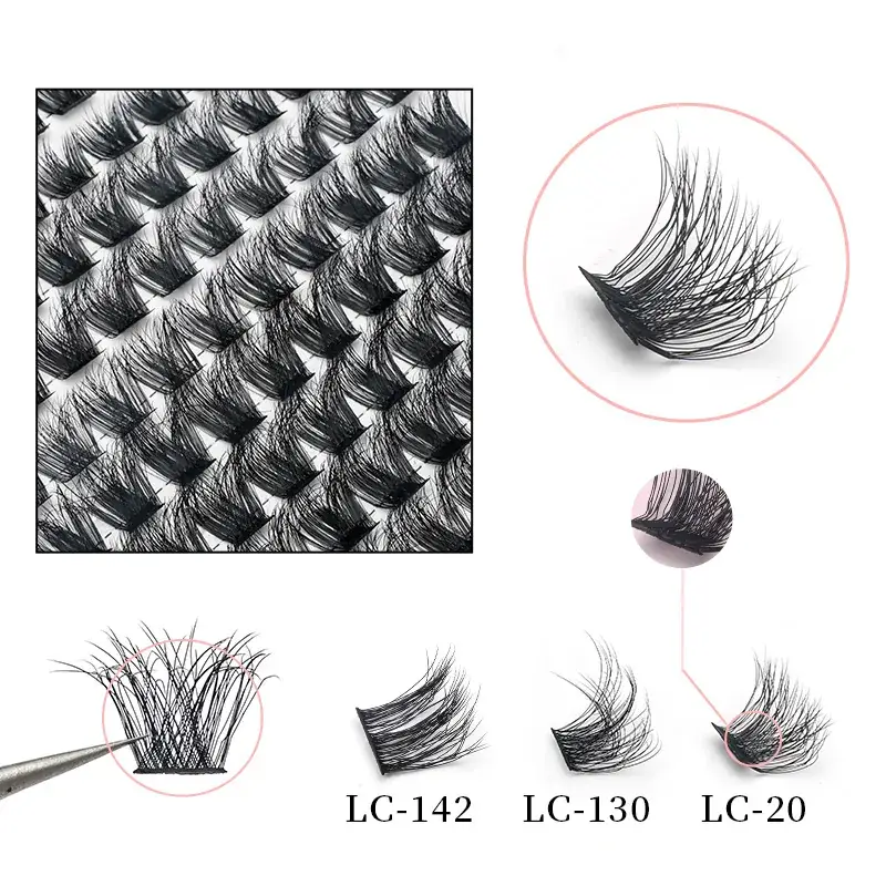 Pink False Eyelash Set with Glue & Tweezers - Image 6