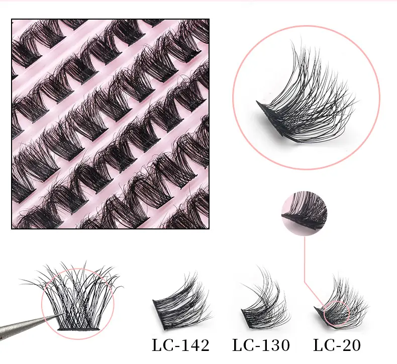 Pink False Eyelash Set with Glue & Tweezers — feature 3