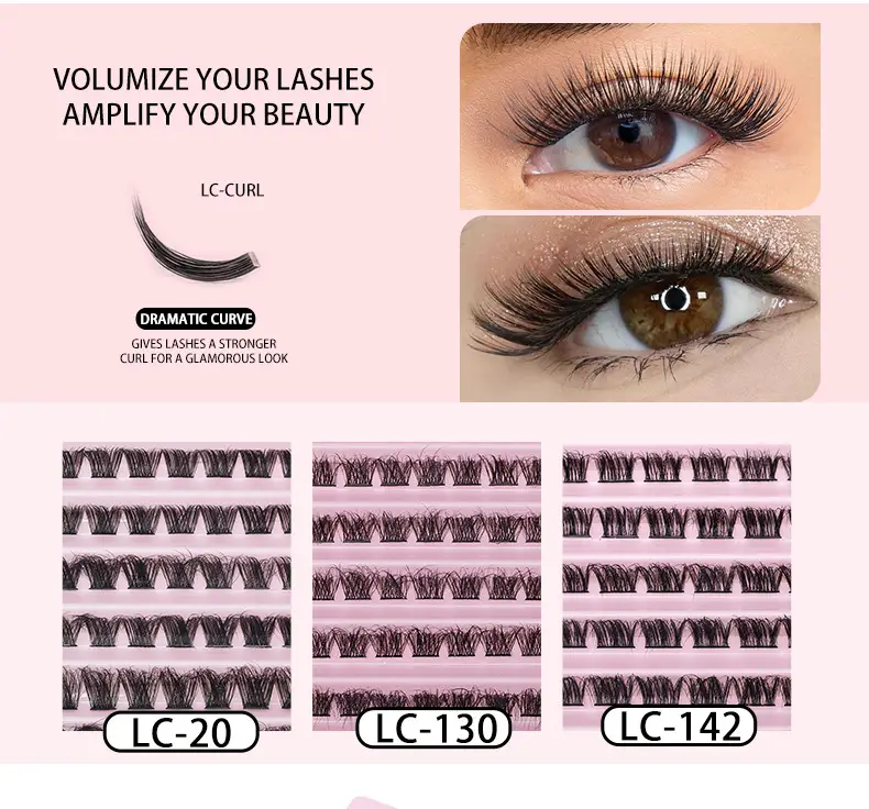 Pink False Eyelash Set with Glue & Tweezers — feature 4