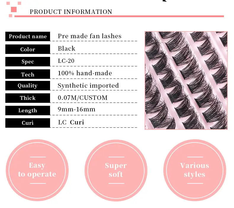 Pink False Eyelash Set with Glue & Tweezers — feature 6