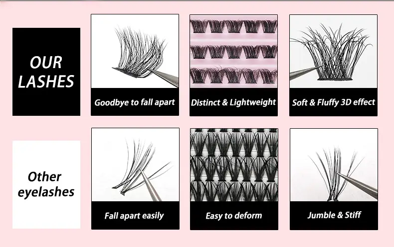 Pink False Eyelash Set with Glue & Tweezers — feature 8