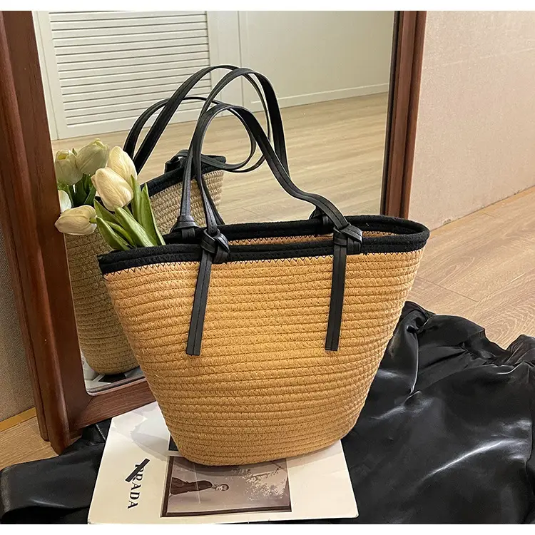 Women's Woven Shoulder Bag Large Capacity Summer — feature 17