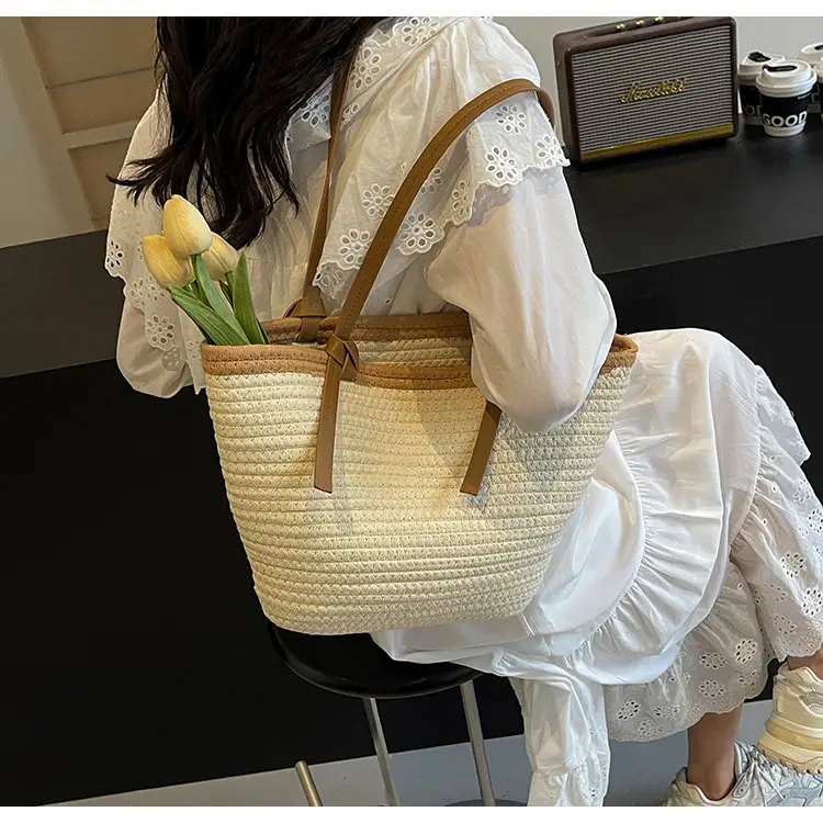 Women's Woven Shoulder Bag Large Capacity Summer — feature 20