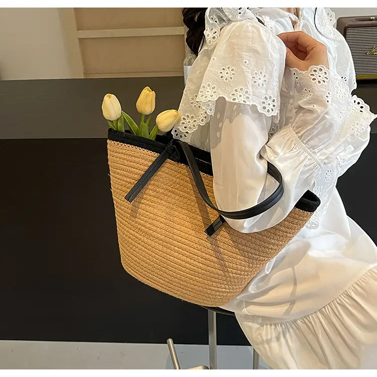 Women's Woven Shoulder Bag Large Capacity Summer — feature 25
