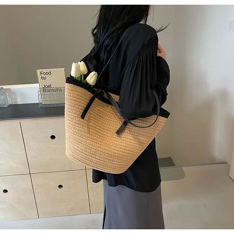 Women's Woven Shoulder Bag Large Capacity Summer — feature 30