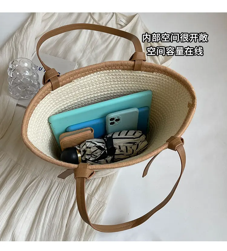 Women's Woven Shoulder Bag Large Capacity Summer — feature 6