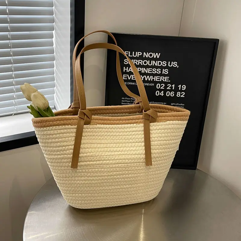 Women's Woven Shoulder Bag Large Capacity Summer - Image 2