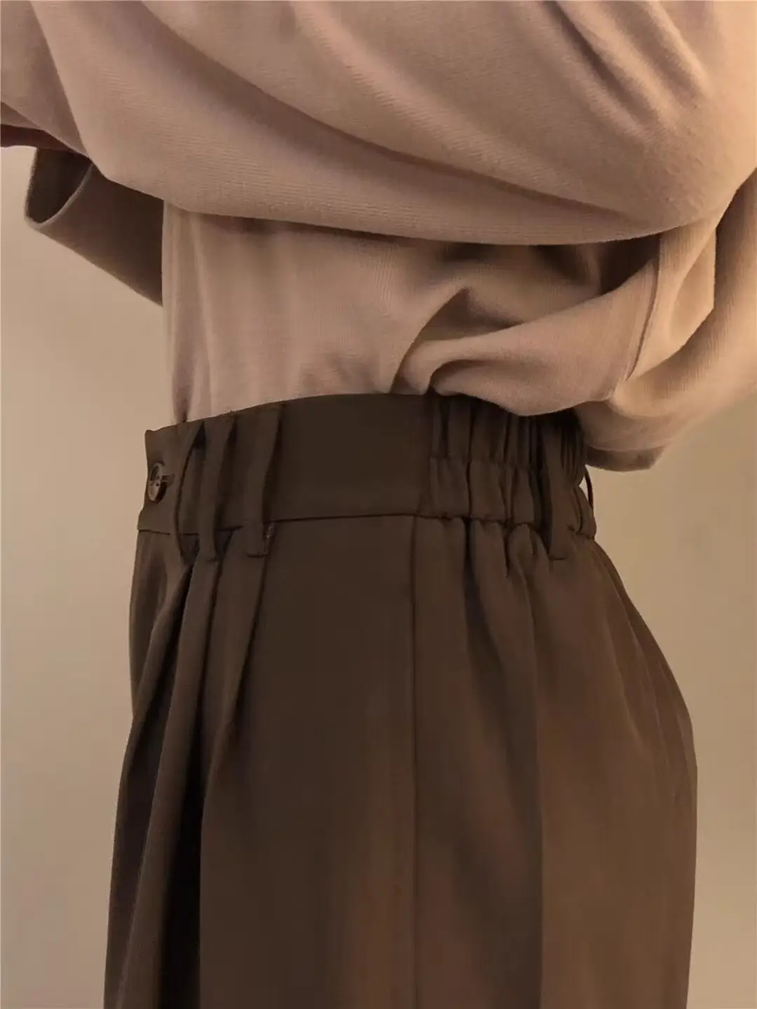 Men's Grey Wide Leg Pants with Dipper Trousers Set - Image 5